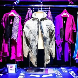 VINTAGE BECCINI ACID STONE WASHED DUSTER DENIM JACKET 1980s 1990s RARE